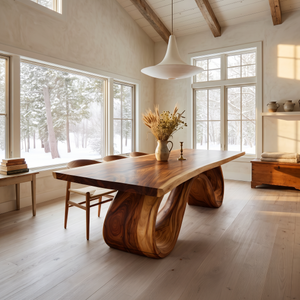 Scandinavian Irregular Dining Table For Everyday Dining Area
