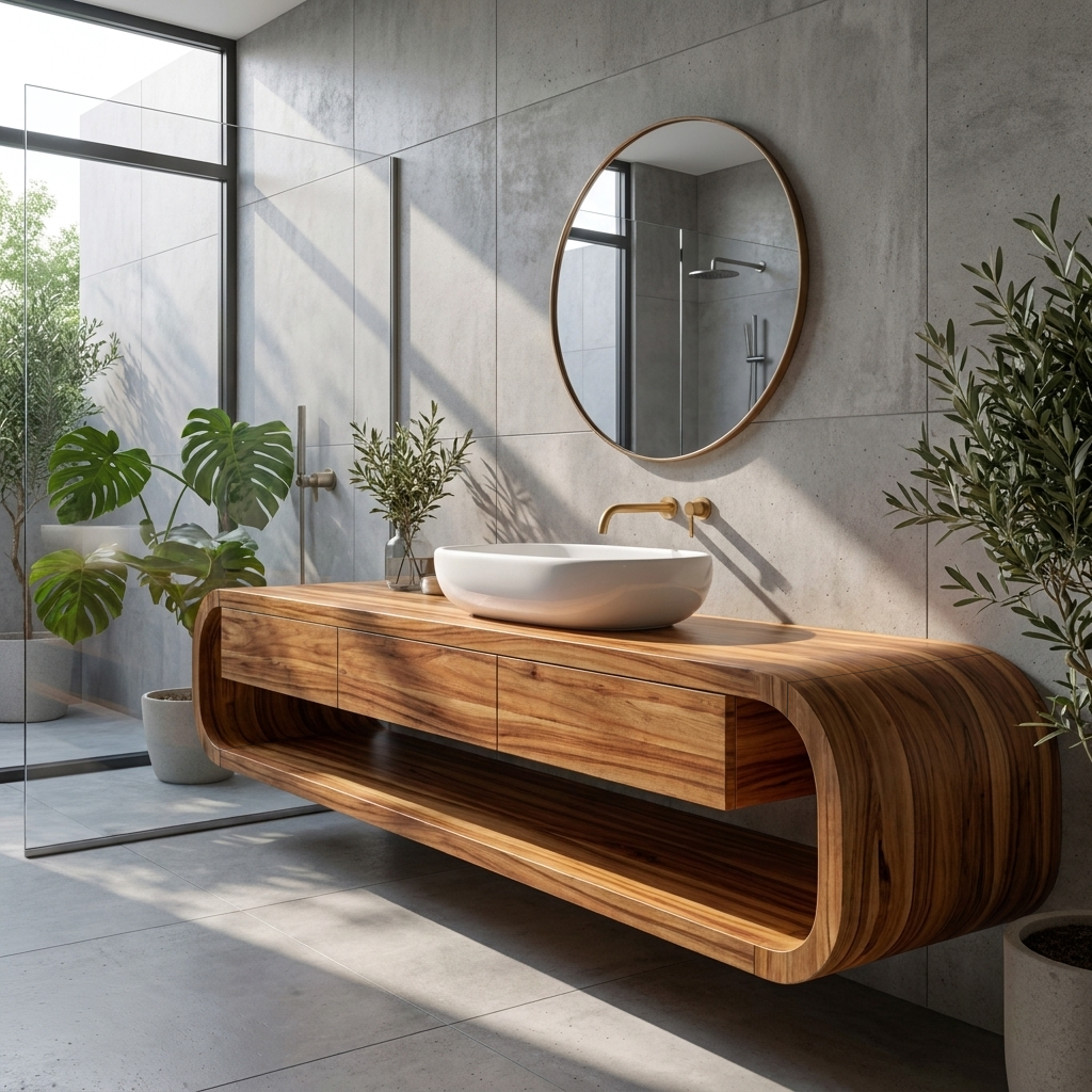 Modern Wall Mounted Bathroom Vanity With Drawers For Bathroom