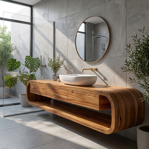 Modern Wall Mounted Bathroom Vanity With Drawers For Bathroom