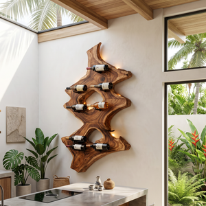 Mid Century Wine Stand For Kitchen Home Bar Display