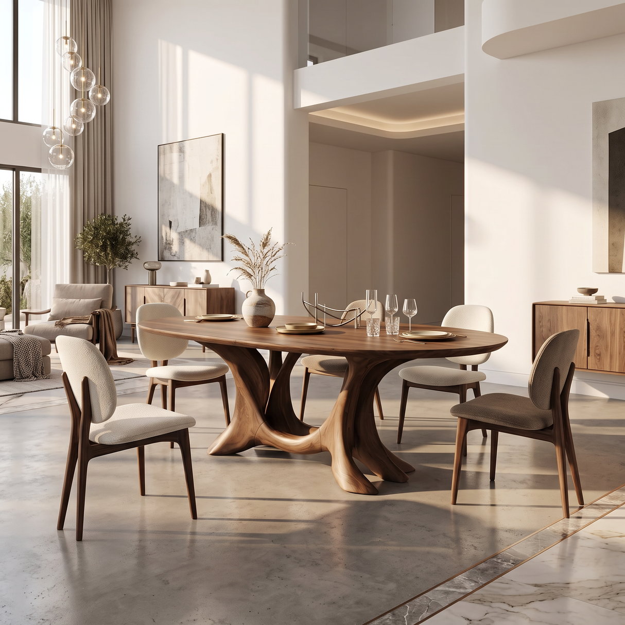 Rustic Dining Table For Inviting Kitchen Setup