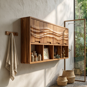Modern Sculptural Bathroom Cabinet Master Bathroom
