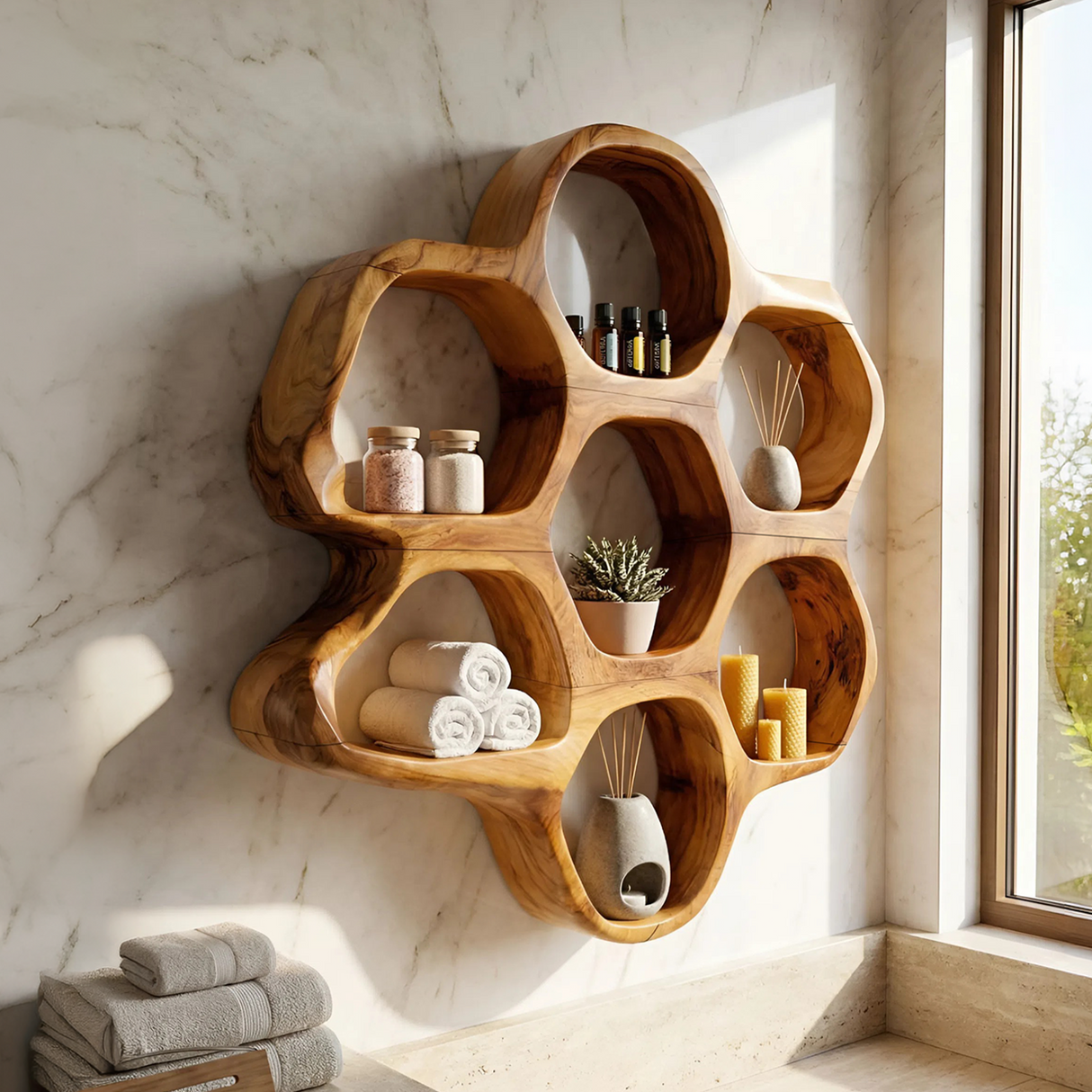 Mid Century Wall Shelf For Hallway Entryway Use