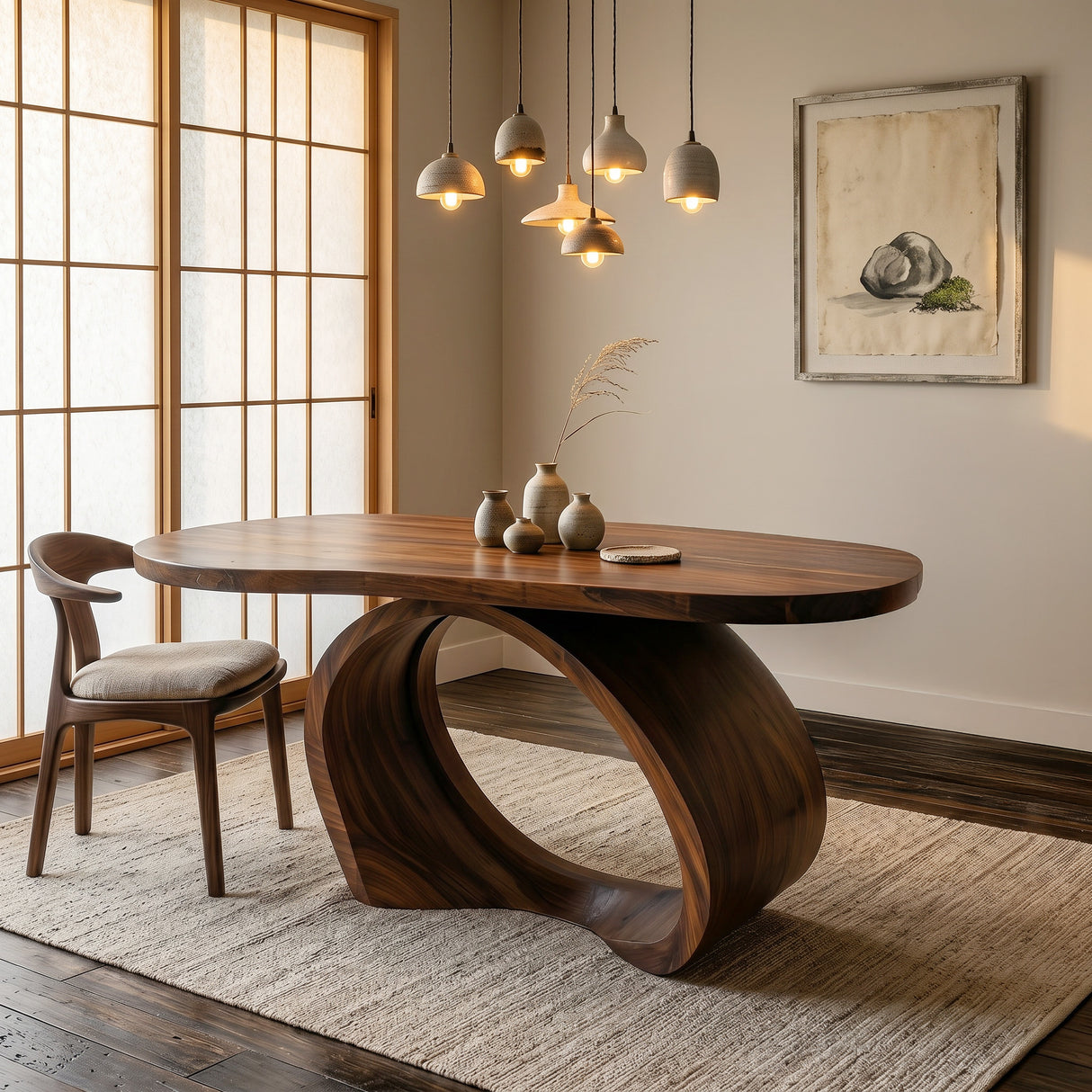 Contemporary Wooden Dining Table For Family Dining Room