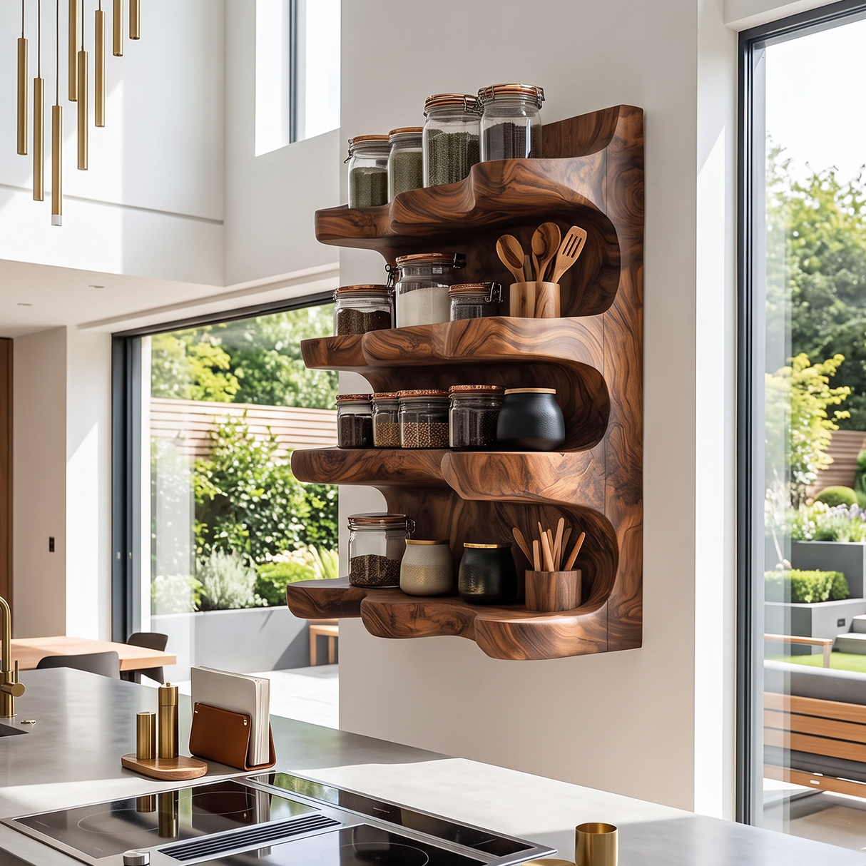 Handmade Spice Storage Rack Farmhouse Style For Kitchen