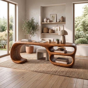Contemporary Freeform Executive Desk Home Office Studio