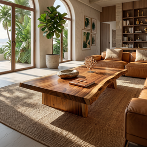 Organic Coffee Table For Tropical Villa Lounge