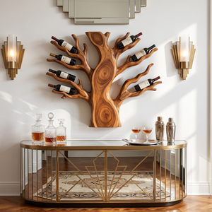 Coastal Floating Wine Rack For Living Room