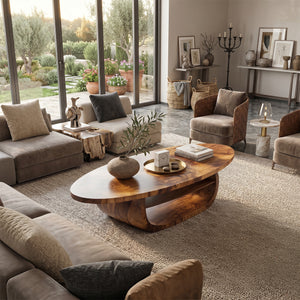 Modern Solid Wood Low Coffee Table For Living Room Furniture Decor
