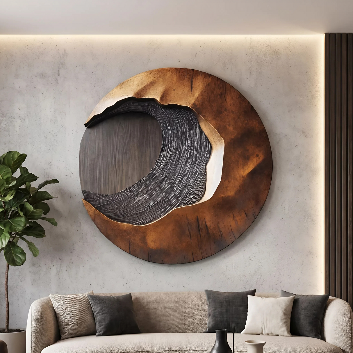Handcrafted 3D Wood Wall Art For Entryway Focal Point