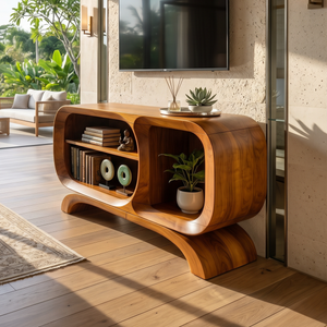 Scandinavian Floating TV Stand For Open Concept Interior
