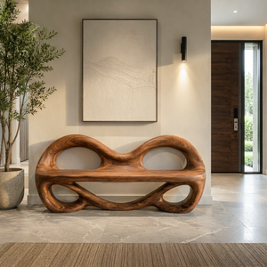 Sculptural Entrance Bench For Luxury Entryway Decor