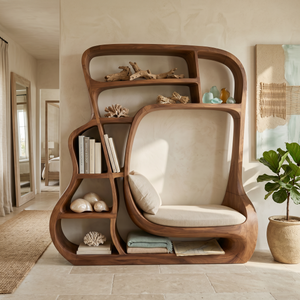 Minimalist Storage Bookcase For Modern Bedroom Interior