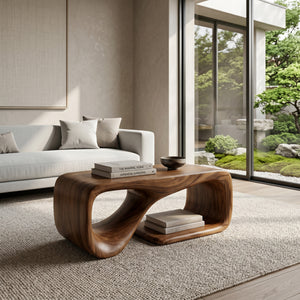 Modern Sculptural Coffee Table For Living Room Decor