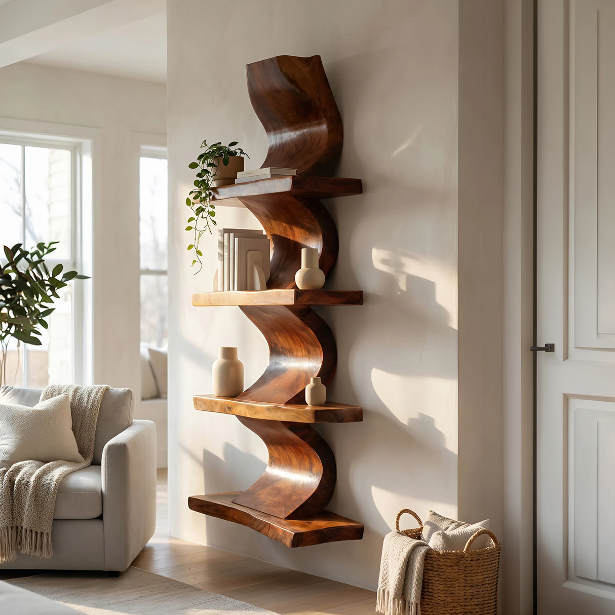 Modern Wall Shelf For Study Room Book Display