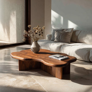 Organic Coffee Table With Cloud Shaped Tabletop For Home Decor