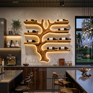 Modern Wall Mounted Branch Wine Holder For Kitchen