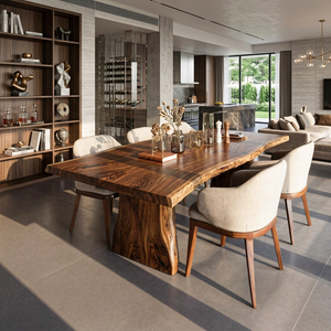 Handcrafted Live Edge Dining Table For Modern Kitchen