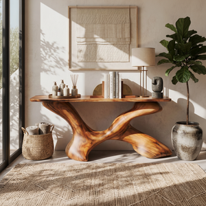 Mid Century Foyer Table For Living Room