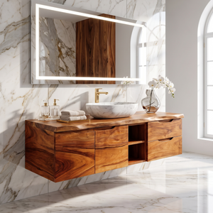 Organic Modern Washstand Contemporary Bathroom Interior