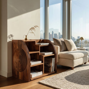 Modern Wooden Magazine Rack For Home Reading Corner