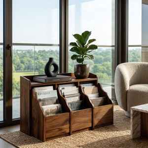 Modern Classic Wooden Magazine Rack For Home Decor