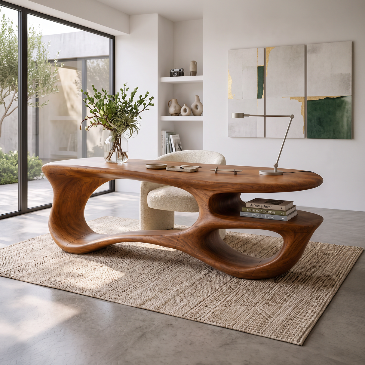 Handcrafted Loop Frame Desk Bedroom Home Office