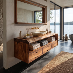 Farmhouse Floating Vanity For Bathroom Storage Ideas