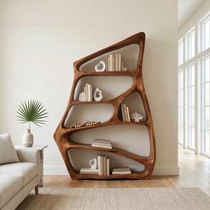 Modern Freeform Bookshelf For Living Room
