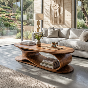 Mid Century Solid Wood Table For Cozy Interiors