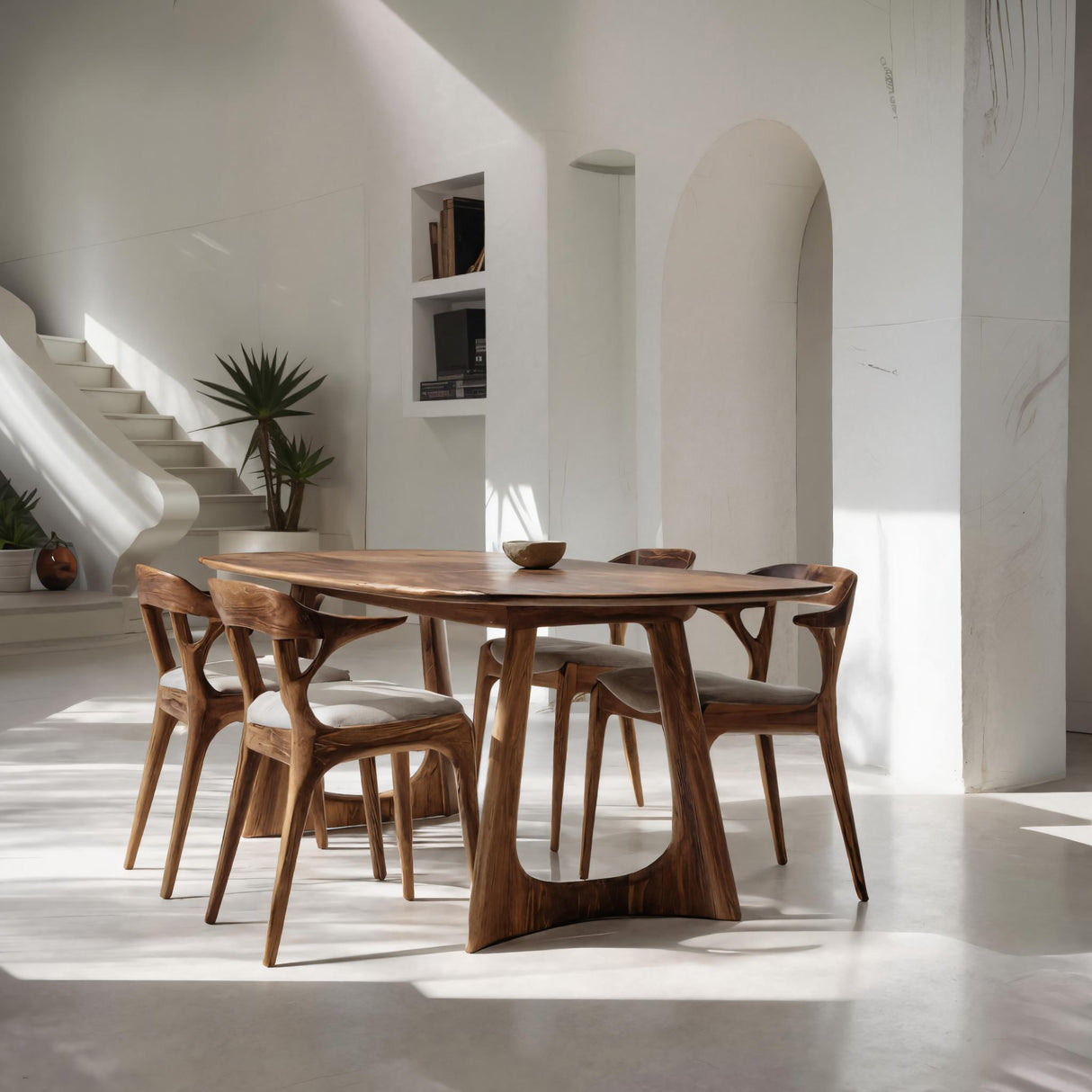 Quiet Luxury Sculptural Dining Table For Dining Room
