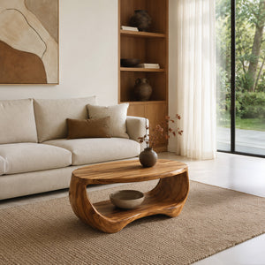 Modern Coffee Table Oval Shape For Living Room