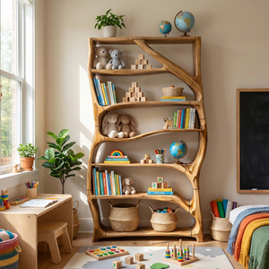 Minimalist Handcrafted Bookshelf Storage Organizer For Small Space