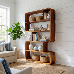 Organic Sculptural Bookshelf For Living Storage Display