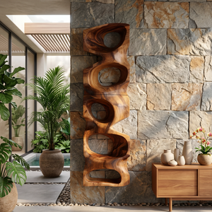 Contemporary Sculptural Display Shelf For Living Room