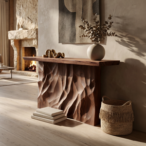 Scandinavian Live Form Accent Table For Open Concept Interior