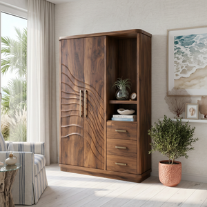 Modern Artistic Form Armoire For Open Lounge Bedroom