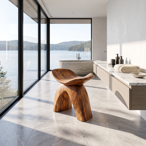 Farmhouse Bath Seat For Cozy Bathroom Furniture Decor