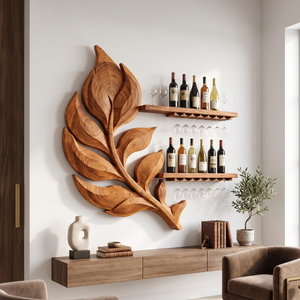 Rustic Wine Bottle Holder For Dining Room
