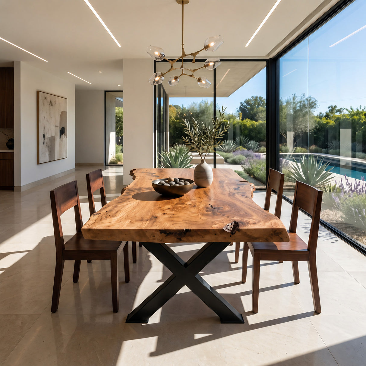Modern Live Edge Dining Table For Kitchen Or Dining