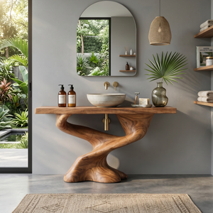 Handcrafted Solid Vanity For Unique Bathroom Design