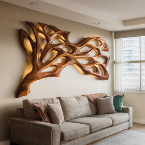 Contemporary Natural Wood Wall Art For Modern Home