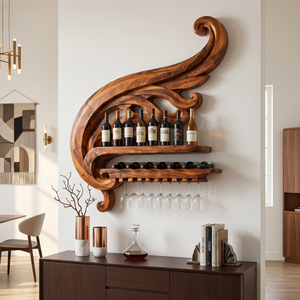 Farmhouse Wine Bottle Holder For Kitchen