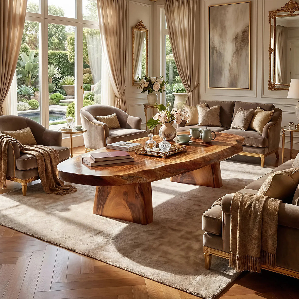 Handcrafted Live Edge Low Table For Living Room Furniture Decor