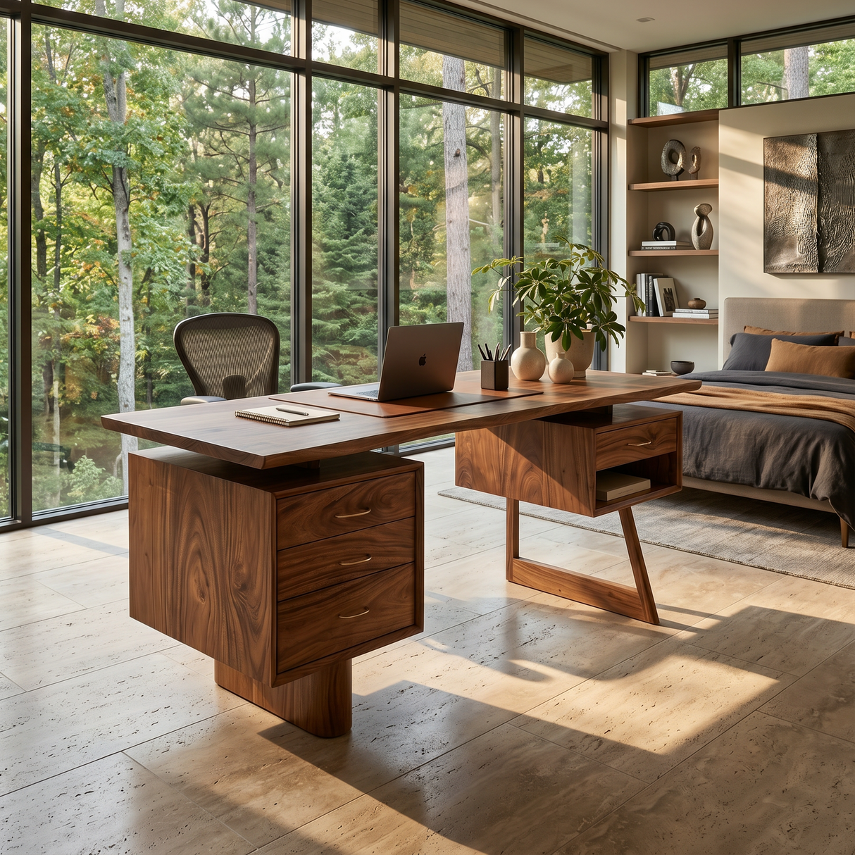 Minimalist Executive Desk Home Workspace