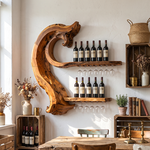 Rustic Wine Storage Rack For Home Bar