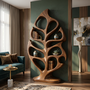 Organic Storage Bookshelf For Comfortable Reading Space