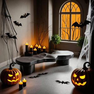 Modern Halloween Sculptural Bench For Living Room Or Entryway