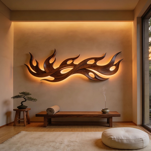 Scandinavian Statement Wall Decor For Penthouse Interior Space