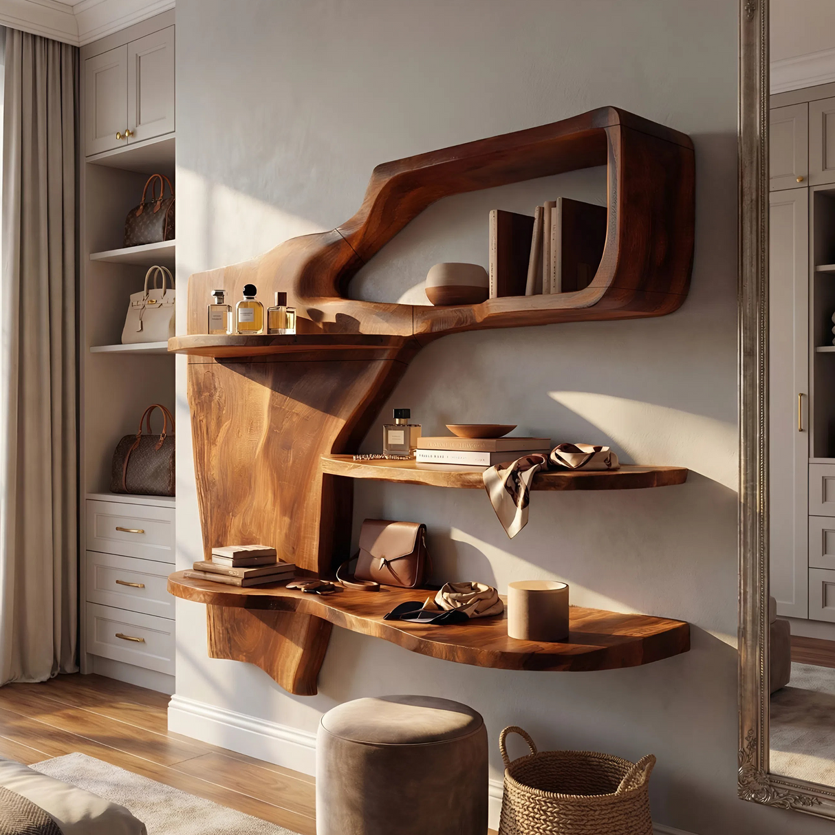 Modern Wall Shelf For Hallway Space Saving